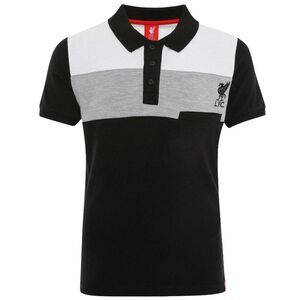 Liverpool FC Childrens/Kids Colour Block Polo Shirt / Black/Gray/White
